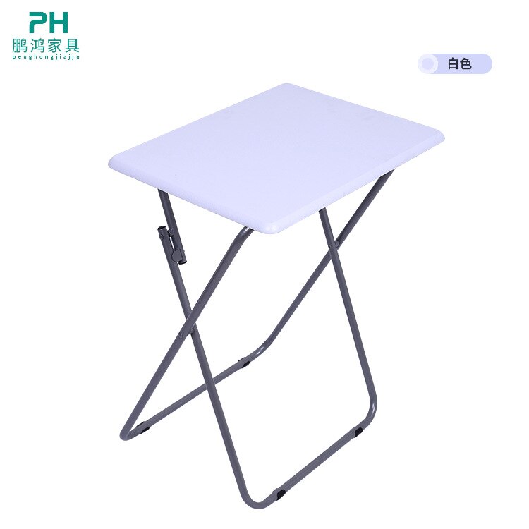 Folding Simple Student Table Small Family Multifunctional Camping Table Outdoor Portable Folding Computer Table Office Desk: White