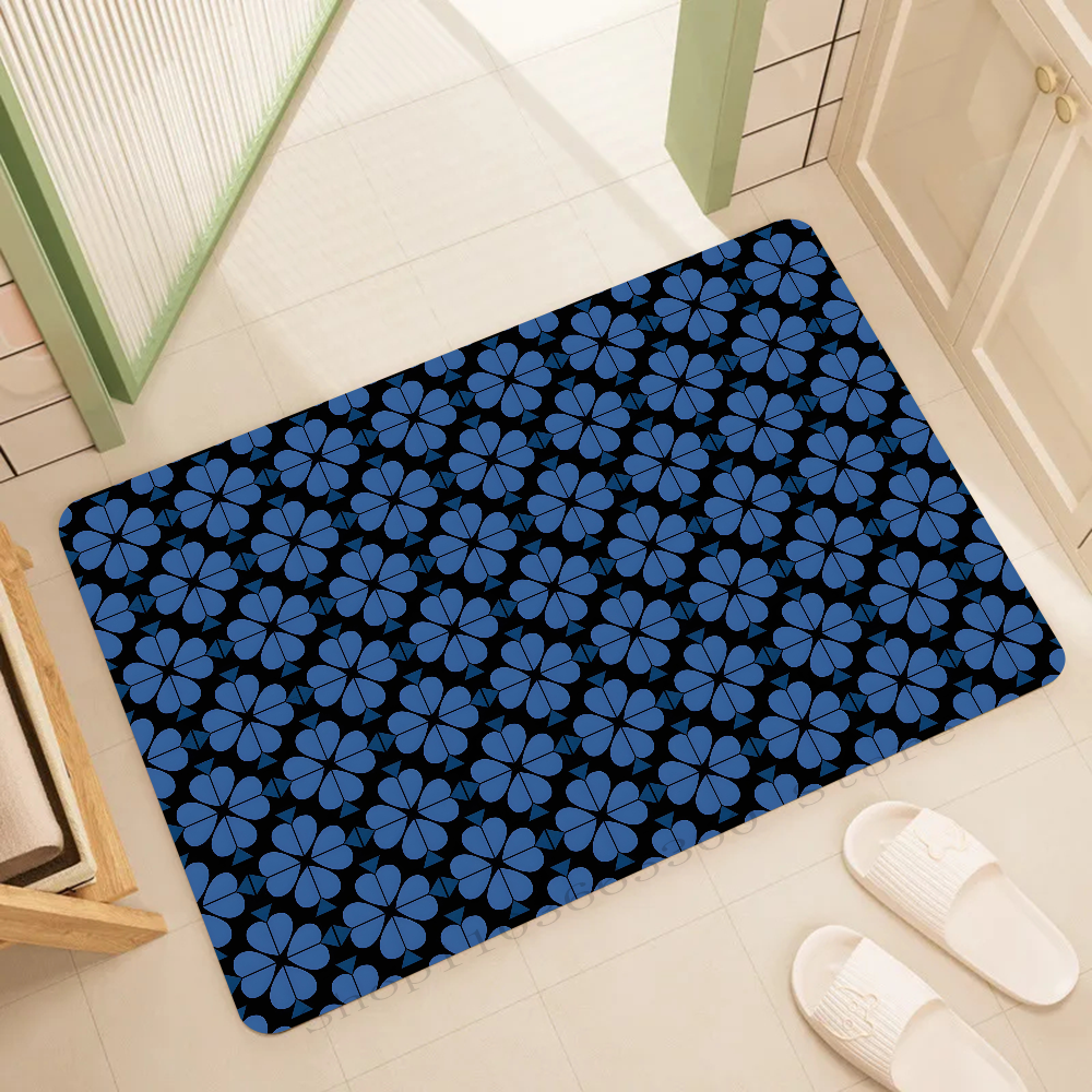 Alfombrilla con patrón de pala Kate para el hogar, felpudos absorbentes, antideslizantes, suministros de decoración del hogar: 50x160cm / Borgoña