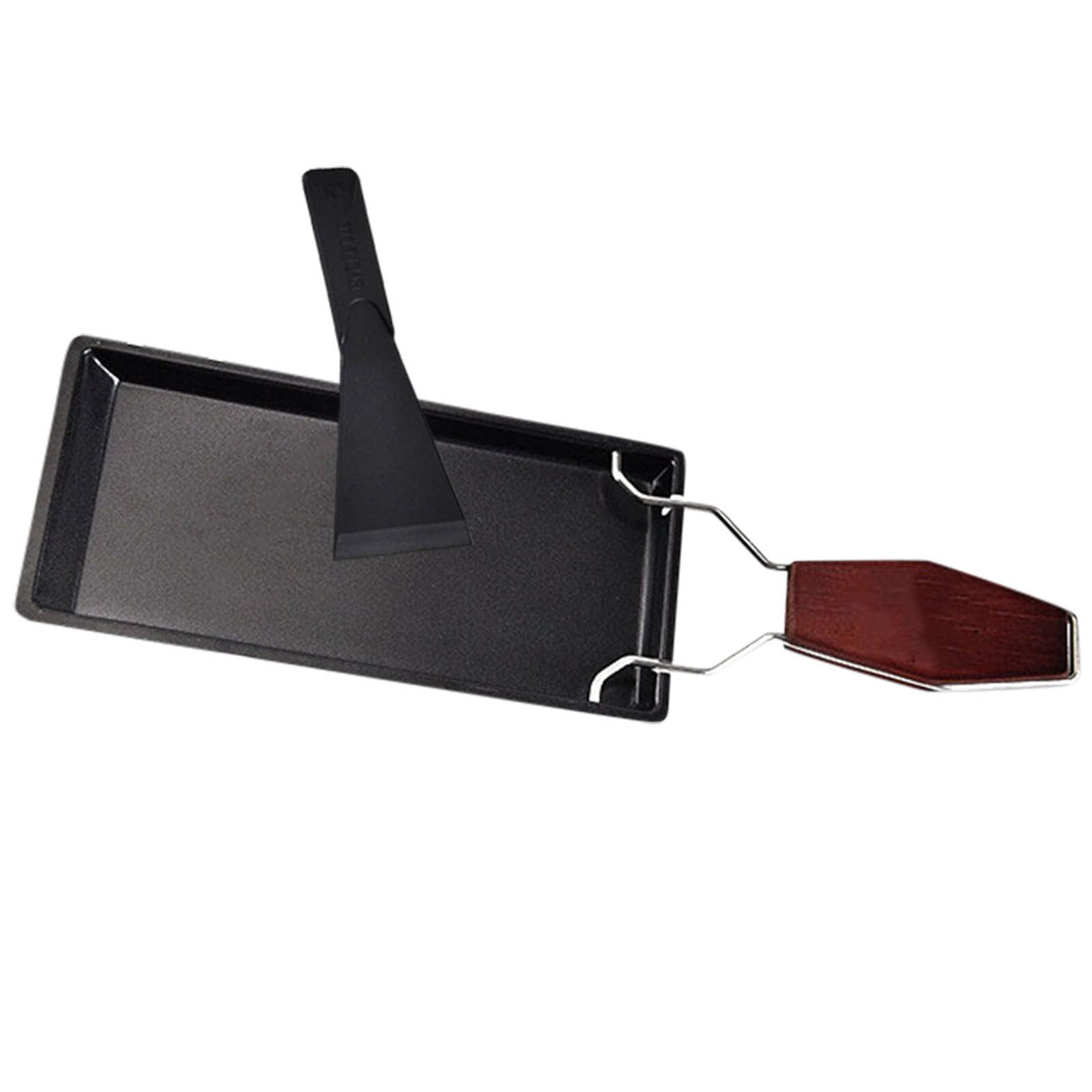 Barbeclette Cheese Non Stick Melting Pan Mini Cheese Baking Tray For Home Wire Handle Baking Pan With Small Spatula#45