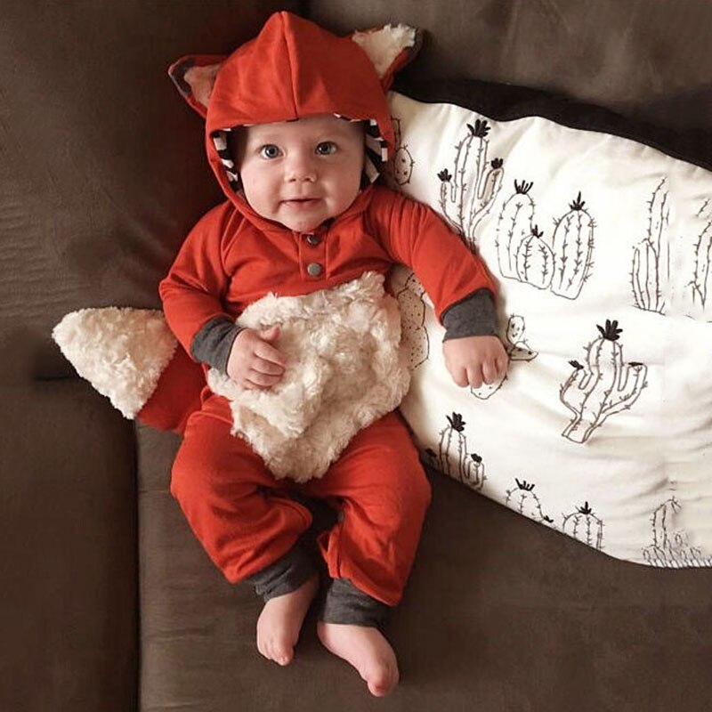 0-24M Peuter Baby Baby Kid Jongen Meisje 3D Dier Romper Leuke Party Jumpsuit Katoenen Kleding Herfst Winter grappige Outfit