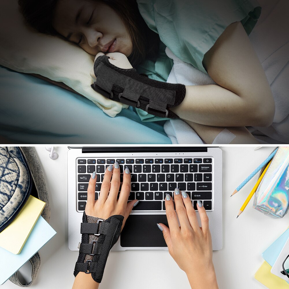 Wrist Support Brace Wrist Stabilizer with Removable Splint Adjustable Wrist Protector for Wrist Sprain Fractures Pain Relief