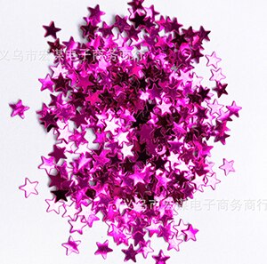 6mm/10mm Stars Table Confetti Sprinkles Birthday Party Wedding Decoration Sparkle Blue Gold Silver Green Metallic Stars Supply: rose / 6mm