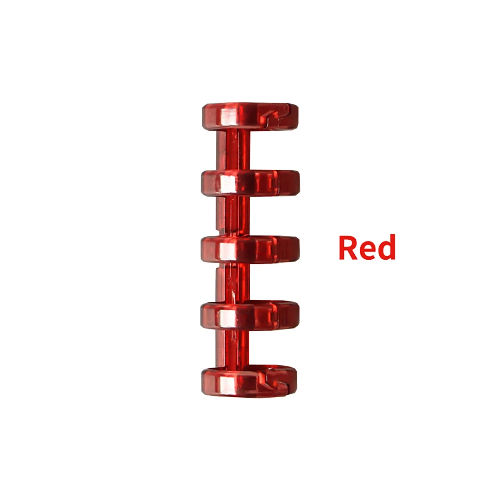 3 stk. løse blader spiralperm innvendig hengslet ringbindingsringer skrivebordskalender sirkel for kort nøkkelalbum: Rød