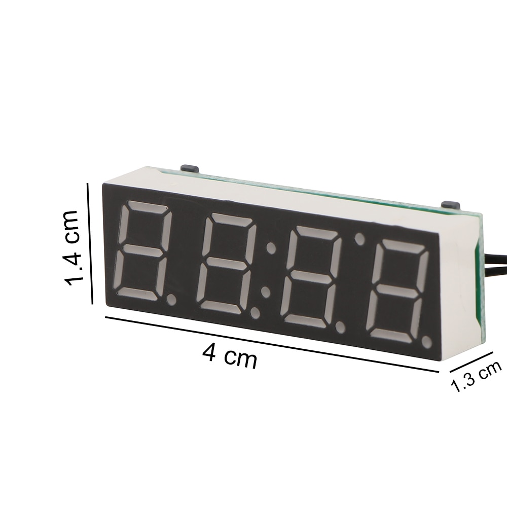 Multi-function Car LED Display Electric Digital Clock Thermometer Voltmeter 4 Modes Digital Clock Digital Timer Green Blue Red