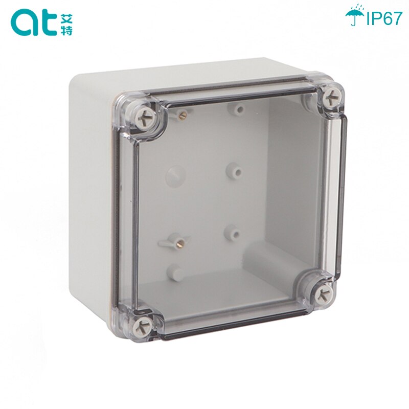 IP67 Transparent Lid Junction Box Waterproof Plastic Enclosure Box Electronic Project Instrument Case ABS Outdoor Housing: 125 x 125 x 75 mm