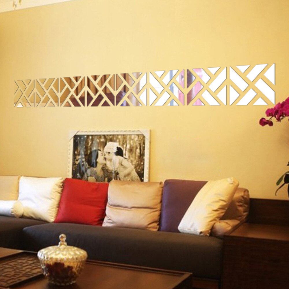 32 piezas espejo hexágono vinilo extraíble pegatina de pared decoración del hogar arte DIY habitación decoración dormitorio decoración Sala H5