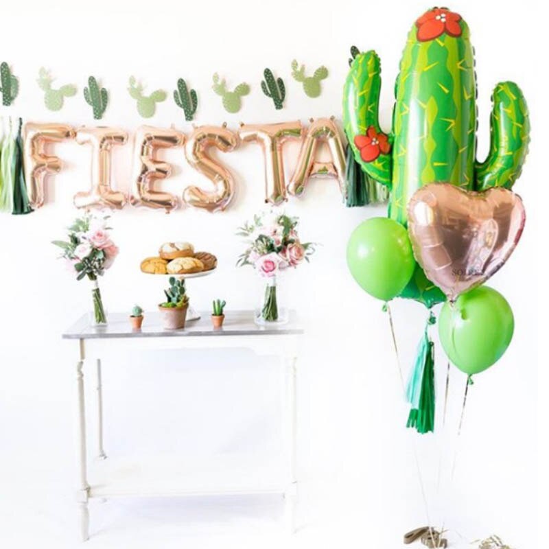 Kaktus folie ballonger fiesta fest dekorasjon ørken bursdag dekor ballong bryllup sommerfest meksikansk bursdagsfest rekvisita