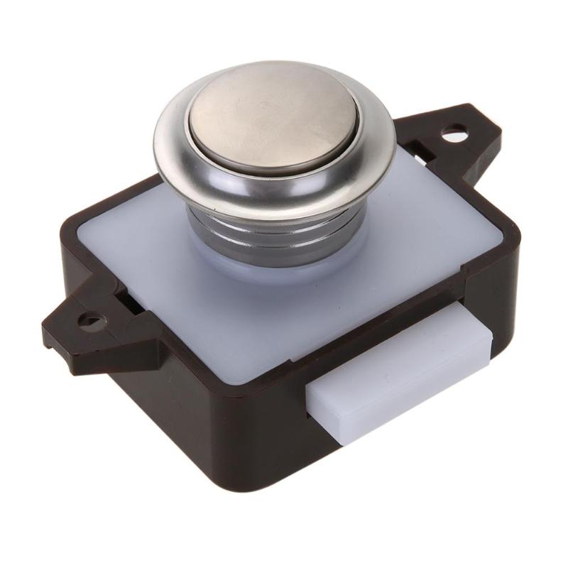 Grote Push Lock Knop Vangst Lock Kast Deurknop Camper Caravan Camper RV Kast Lade Push Klink voor 15- 25 mm Thicknes