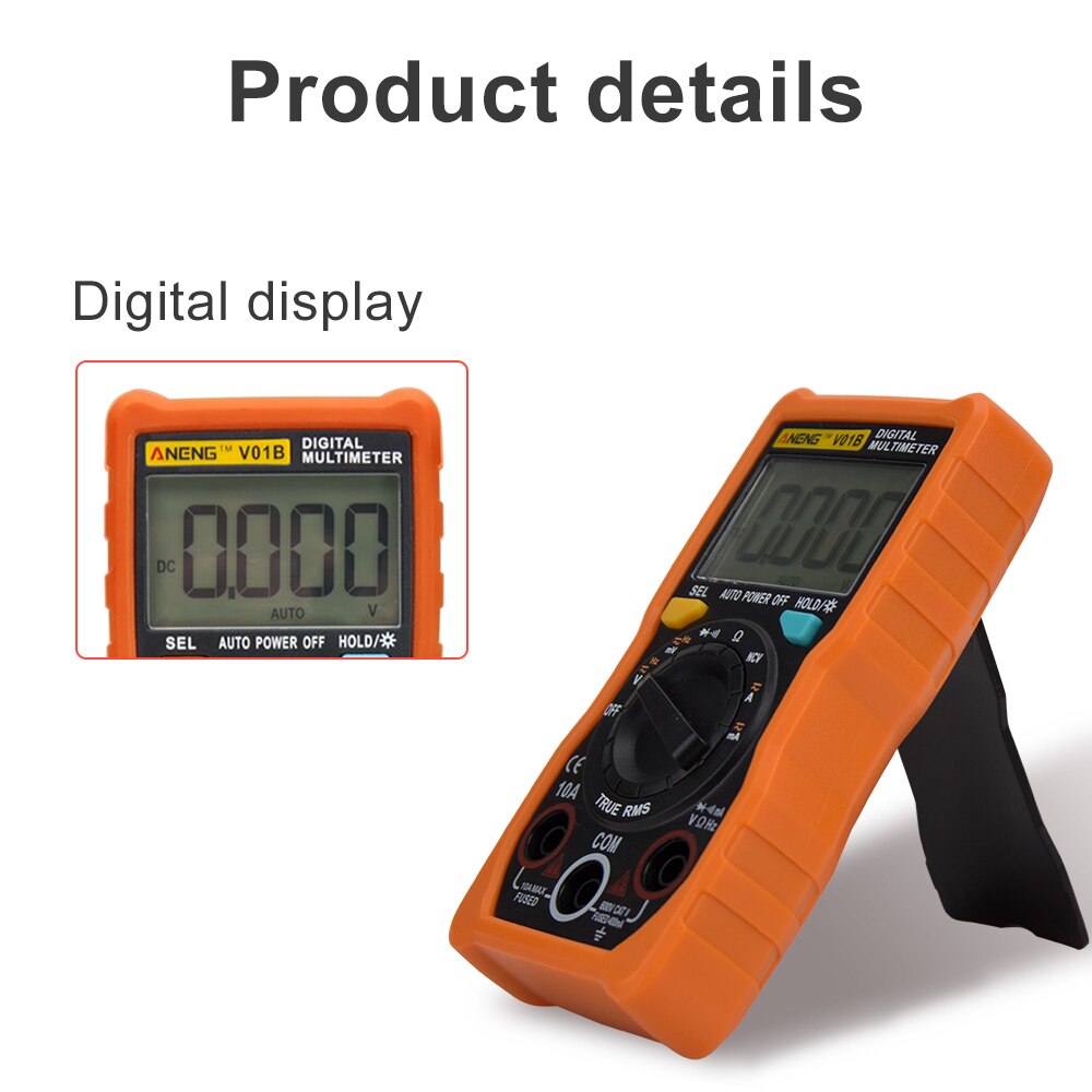 ANENG V01B 4000 Counts Digital multimeter comprobador automotive electrical dmm transistor tester capacitance meter test point