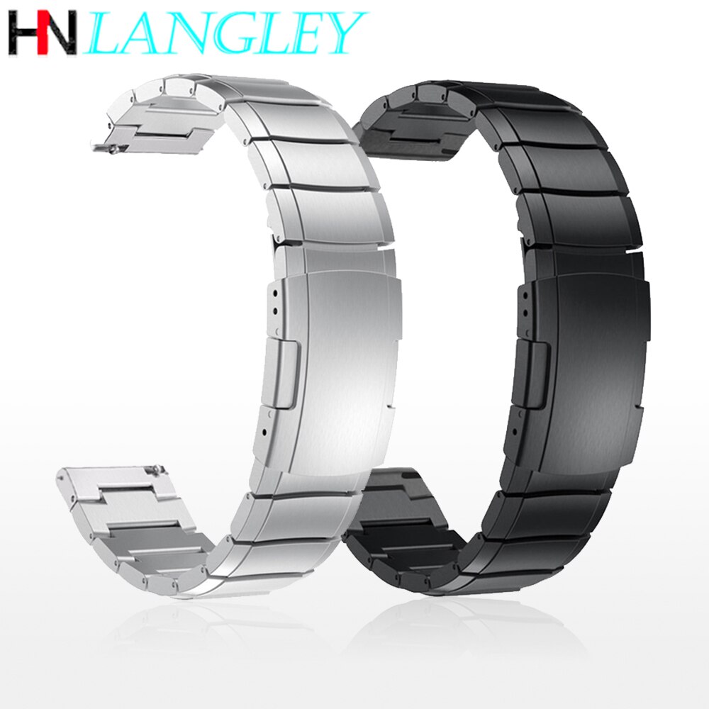 20mm 22mm roestvrijstalen band voor samsung active watch 42mm gear  s3 s2 classic-banden voor huami amazfit gtr bip huawei gt-band
