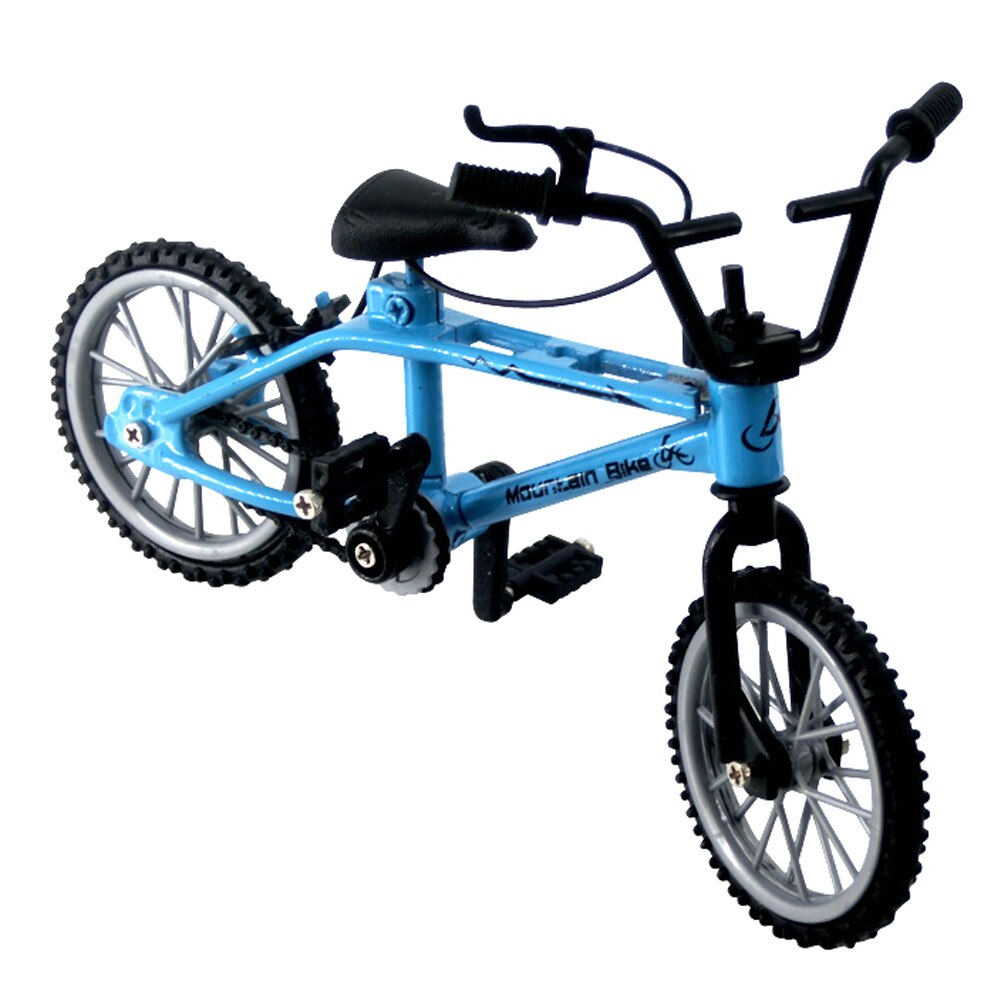 1 stk fingerlegering cykel model mini bmx cykel drenge legetøjsspil cykler mountainbikes model legetøj til børn: Blå