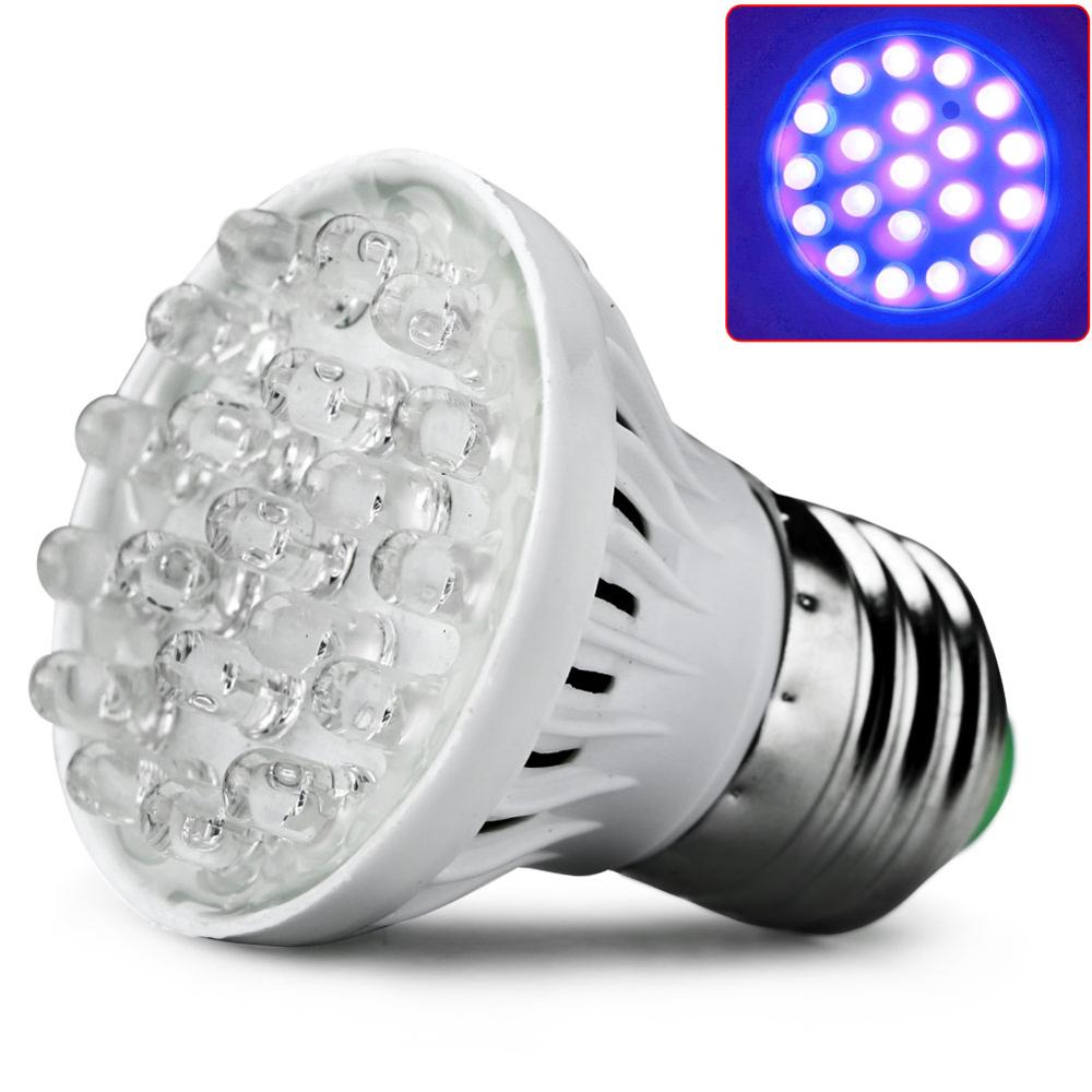 1Pcs Led Lamp Ultra Heldere E27 Uv Lamp Ultraviolet Kleur Paars Licht 100 / 50 /20LED Lamp 110/220V Led Spaarlamp Party