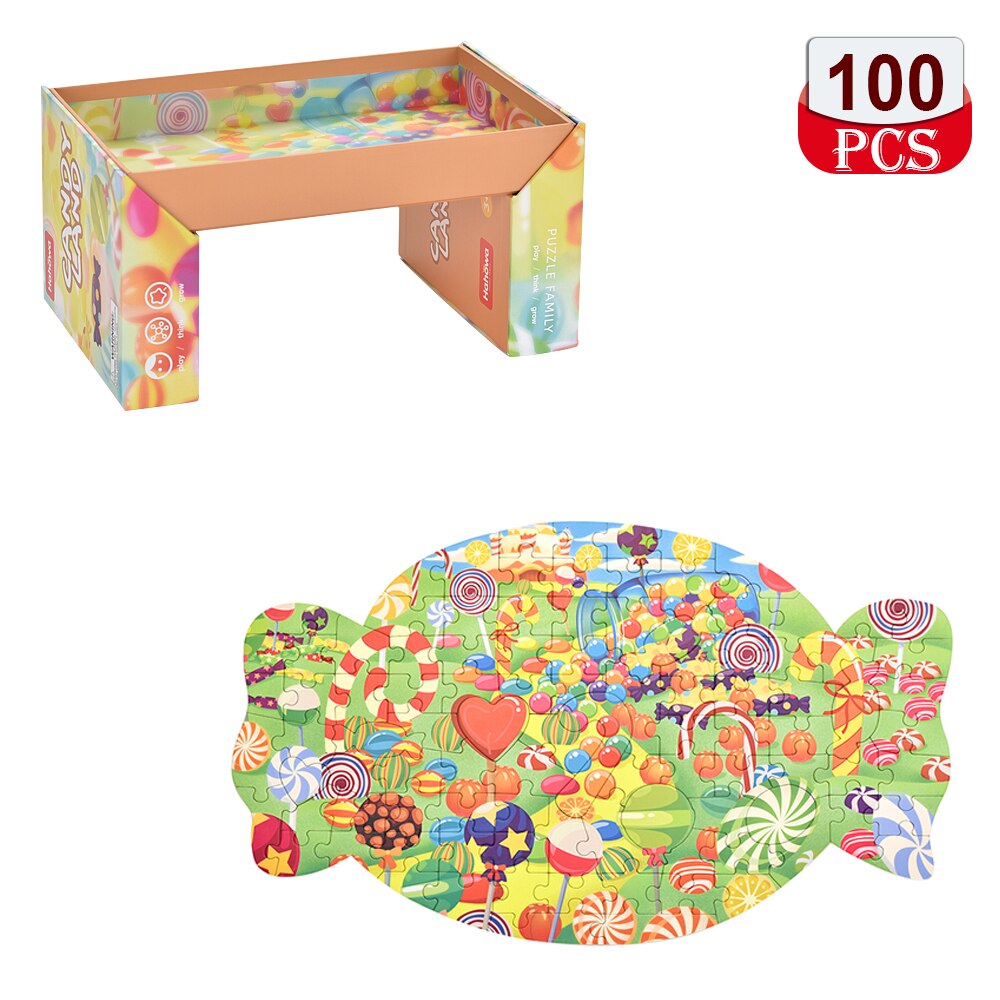 Hahowa Fruit Apple Banaan Onregelmatige Vorm Puzzel Hoge Moeilijkheidsgraad Educatief Speelgoed Voor Kids 100 Stuks Verjaardag: 1022 original box