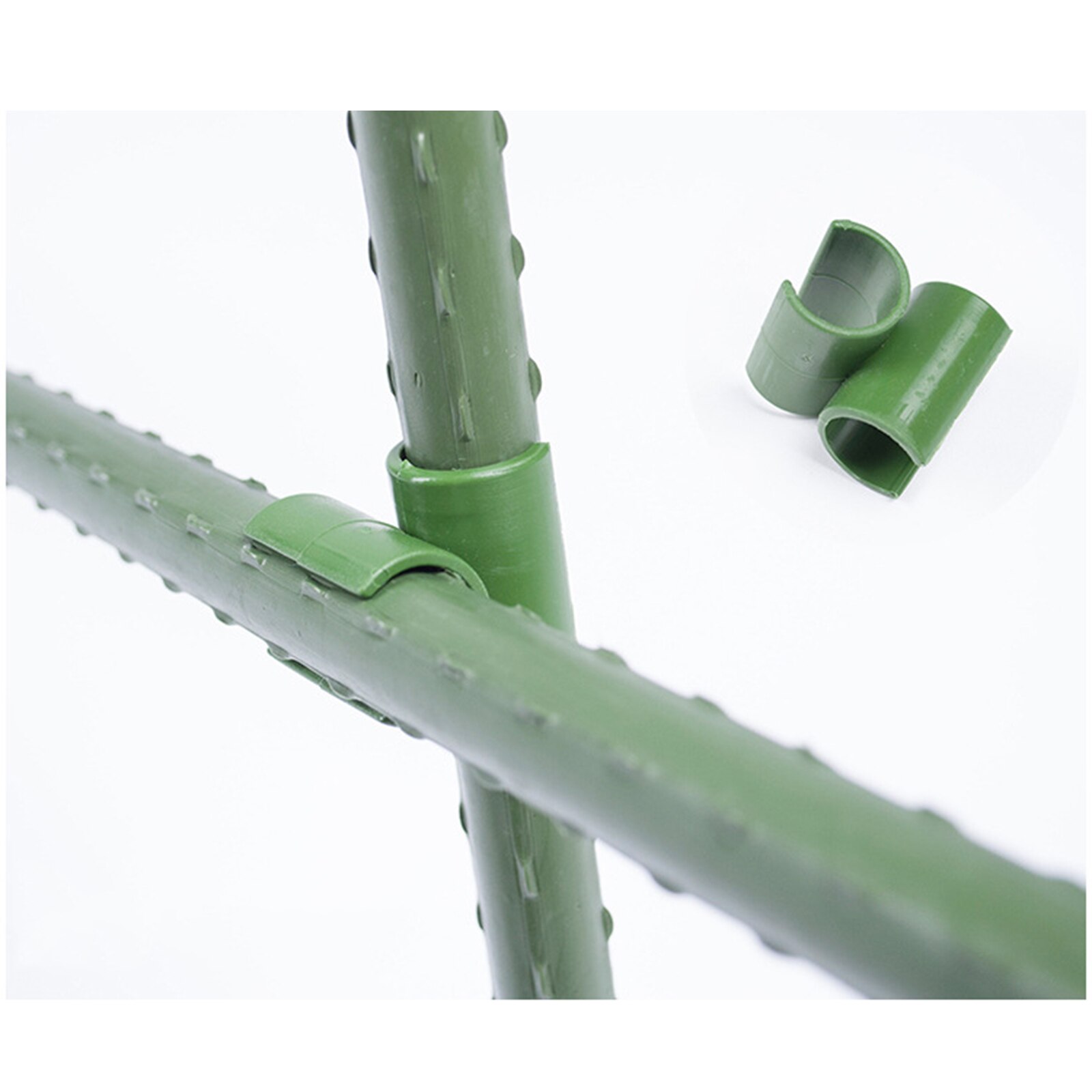 Plant Connectors Cross Button Plastic Buckle Garden Tool Accessories PP 24pcs Green Adjustable Rotatable Fastener