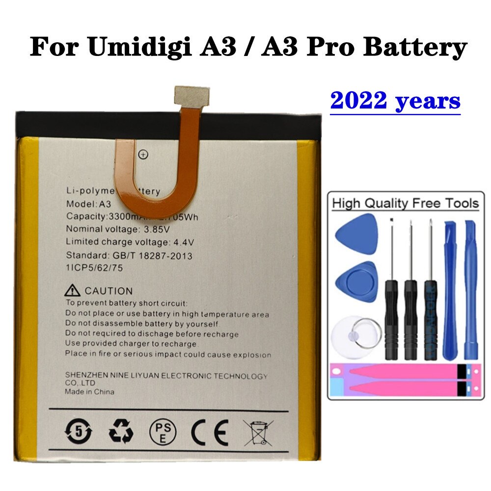 UMIDIGI Original Battery For UMI Umidigi F1 Play F2 A9 A7 A5 A3 A1 Pro Z2 Z Touch One Max One Pro Power 3 S2 Pro Lite S3 Pro: Umidigi A3