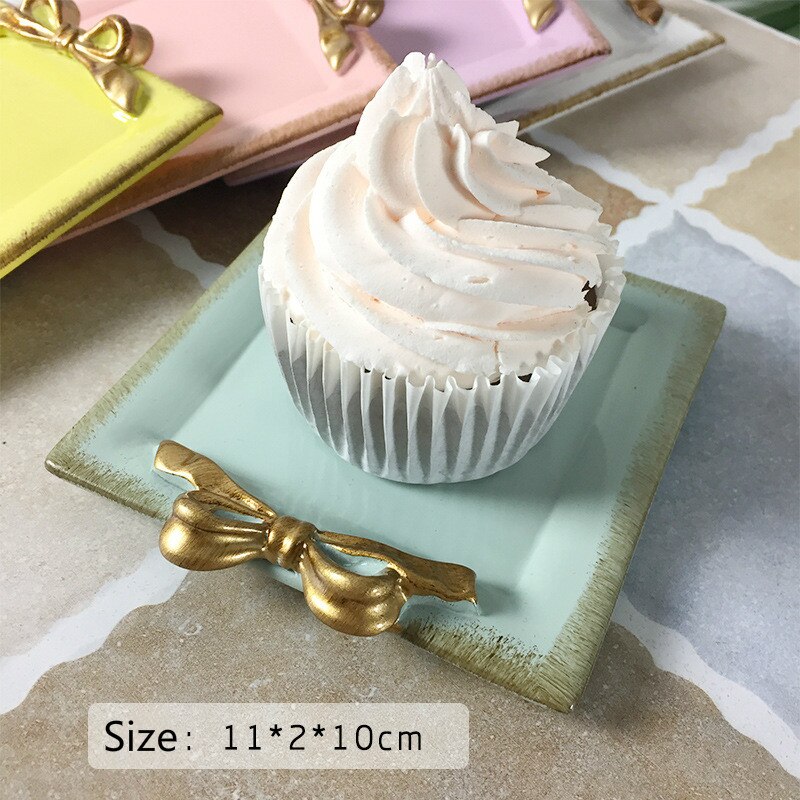 1PCS Strik Hars vierkante Platen Decoratie Ambachten Snack candy cake opbergvak Ringen Sieraden schotel Snack schotel voor bruiloft