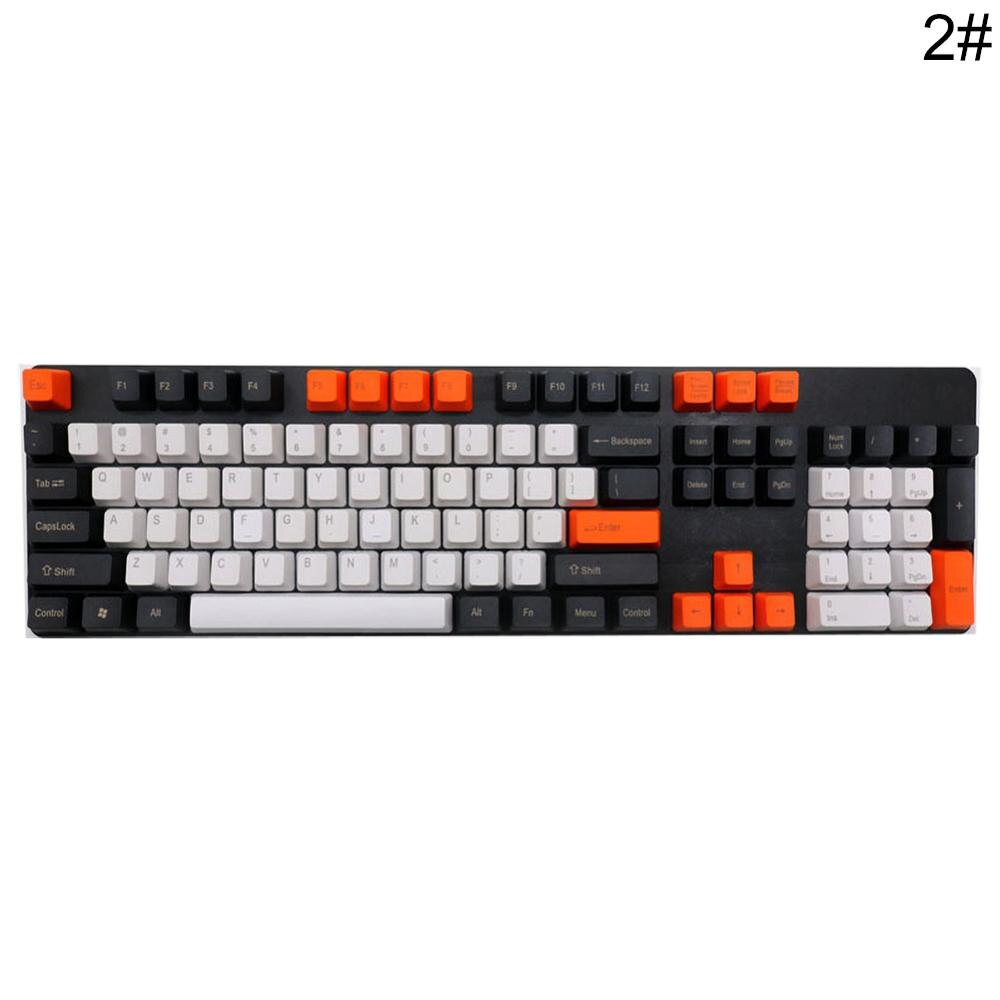 Mekaniska tangentbord utbytbara knappar dubbla skott pbt 108 tangenter för cherry mx tangentbord switch: 2