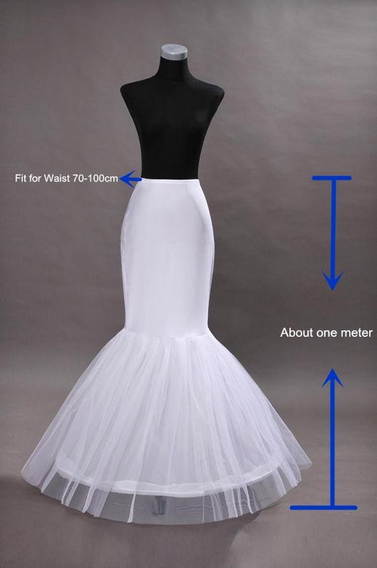 Women Mermaid Petticoat Wedding Crinoline One Hoop Bridal Petticoat Underskirt Party Accessories