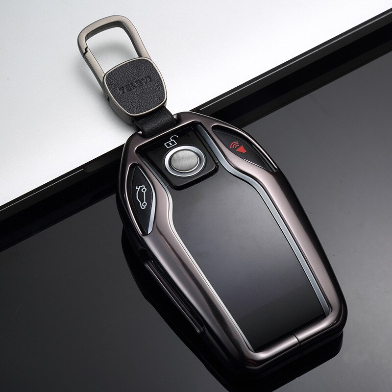 Aluminium Auto LED Display Key Cover Case voor BMW 5 7 serie G11 G12 G30 G31 G32 i8 I12 i15 G01 X3 G02 X4 G05 X5 G07 X7: 01