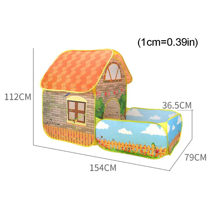 Children Garden Small House Popup Tent Outdoor Indoor Crawling Foldable Tent U90B