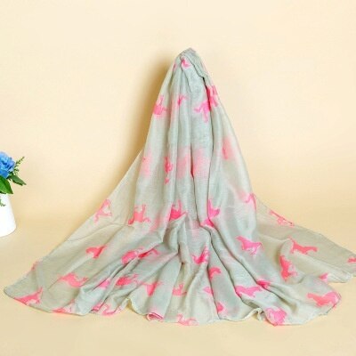 Mode Stijlvolle Vrouwen Running Horse Print Lange Sjaal Wrap Stole Voile Chevron Infinity 180Cm X 100Cm 1 stuk