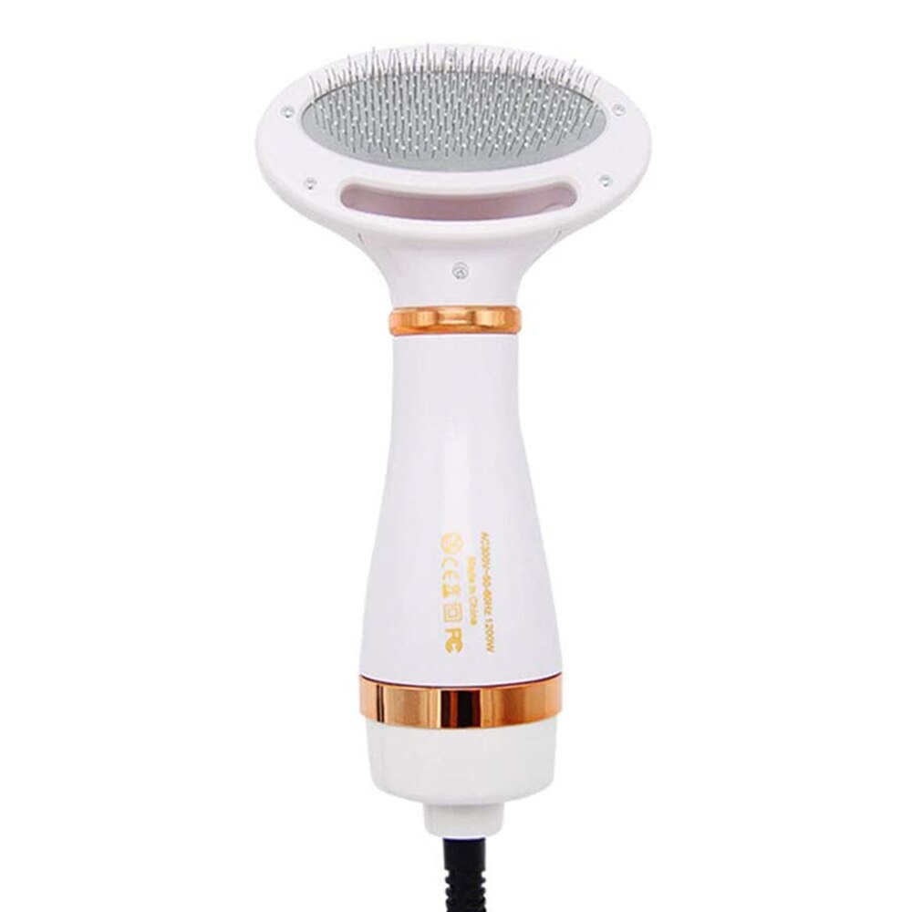 Pet Dog Hair Dryer Comb Grooming Hair Fur Blower Adjustable Temperatures Settings Cat Dog 2-In-1 Dryer Comb Brush Low Noise: UK Plug