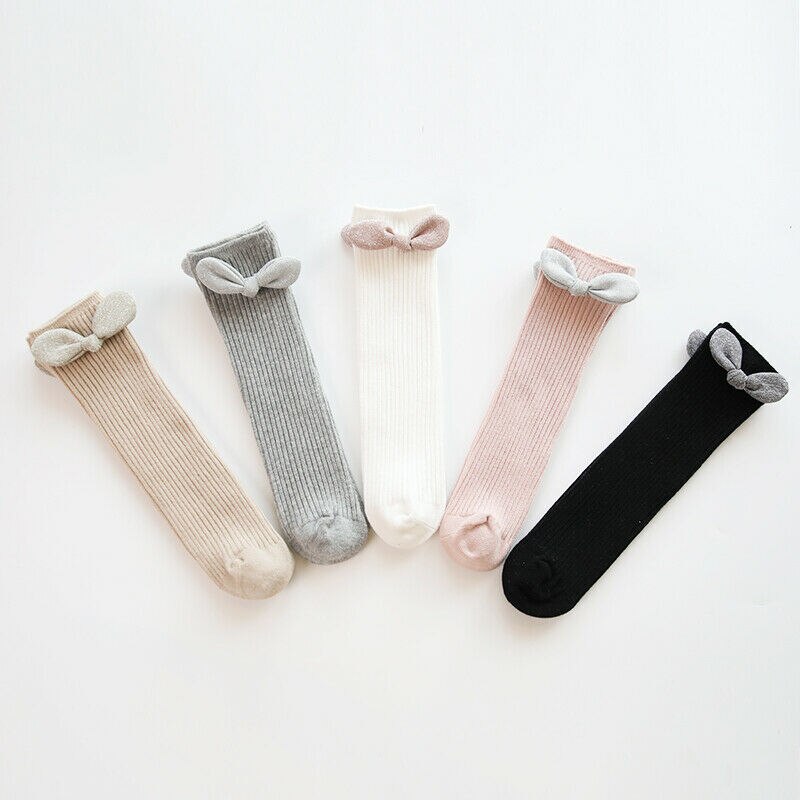 Baby børn piger spædbørn knæ høje sokker strømpe bomuld ben varme leggings