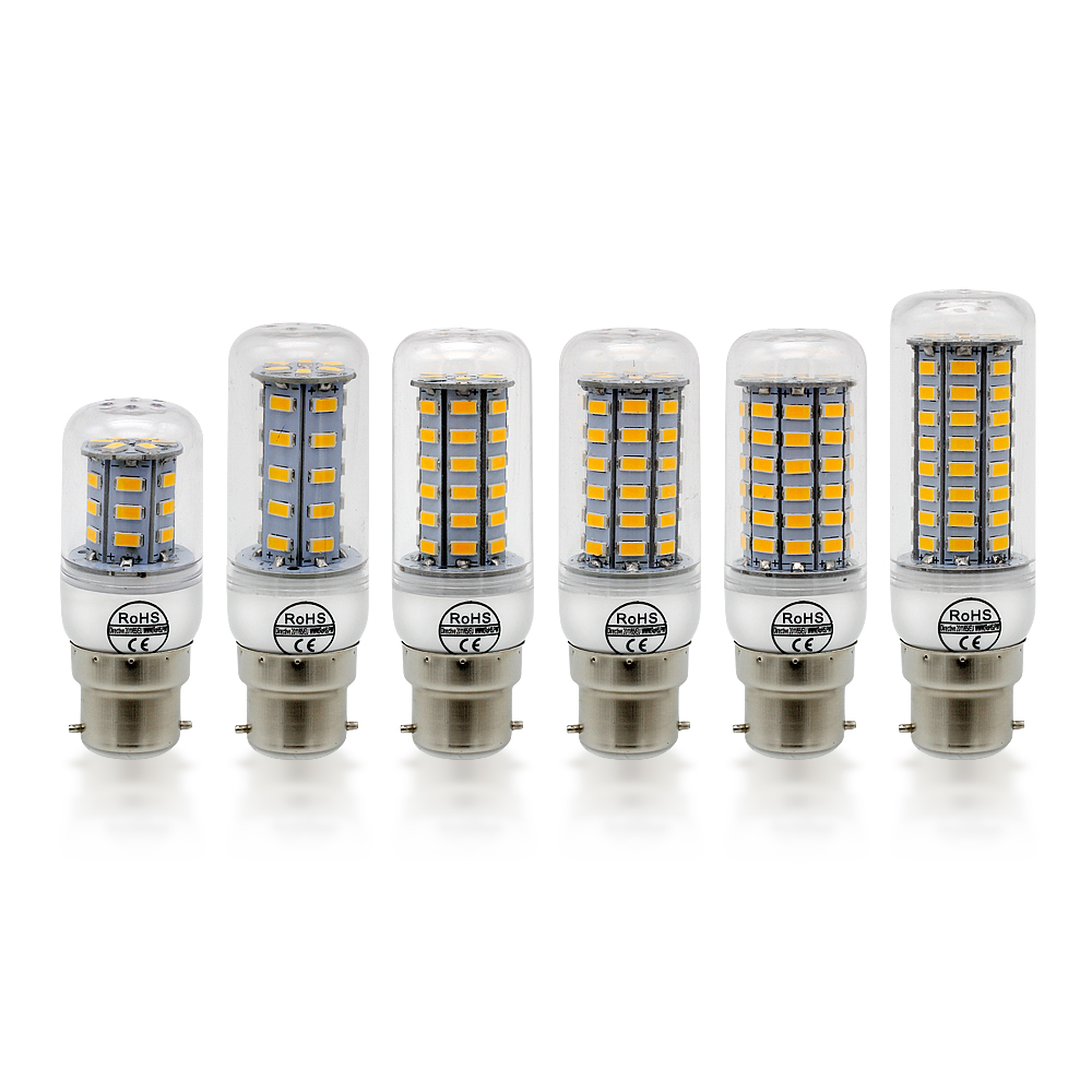 1 stücke B22 7W 12W 15W 18W 20W 25W Led Mais birne licht SMD 5730 AC 220V Bombillas B22 led kerze scheinwerfer kronleuchter 360 Grad