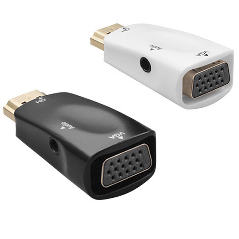 Mini HDMI-kompatibel zu VGA Kabel Konverter 1080P Audio Kabel Konverter mit 3,5 MM Jack Audio Für Laptop TV box Computer Display
