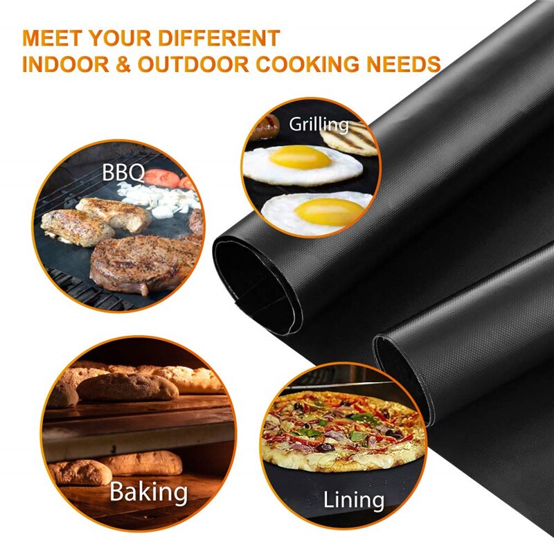 40*33 cm Herbruikbare non-stick BBQ Grill Matten Gereedschap Barbecue Bakken Liners Koken Vellen Bakvormen Keuken Koken gereedschap