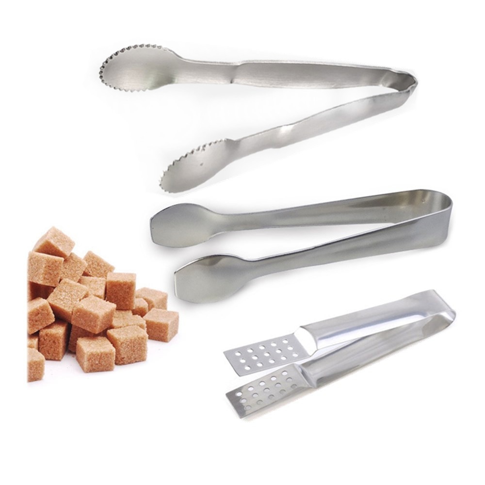 Sugar Clip Stainless Steel Tweezer Mini Clamp Tong Clips Coffee Little Tea Clips Kitchen Bar Tool