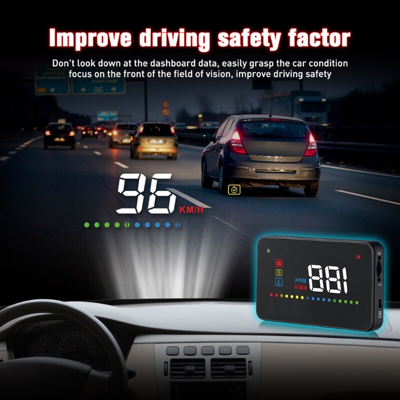 A200 Auto HUD Head-Up Display Car-styling Hud Display OBD Scanner Overspeed Warning Windshield Projector Alarm System