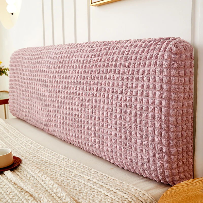 Effen kleur Hoofdeindehoes Tweepersoonsbed Bubble Plaid Elastisch Bedhoofdhoes Stofdichte hoofdsteunhoes voor woondecoratie Seguridadnica Diego Diego Anderson: 180*65 Cm / Paars