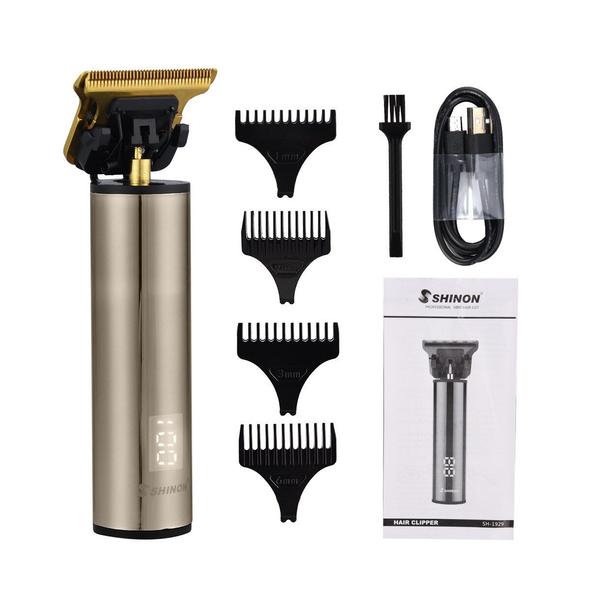 Mini Tondeuse à Cheveux 21st Century - 4 Têtes - Recharge USB - Neuf - Pour Hommes - Précision