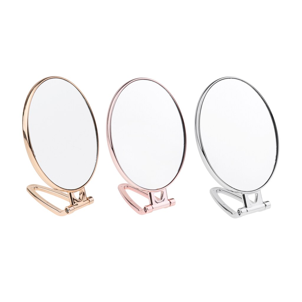 Round Makeup Cosmetic Mirror Double Sided Folding 2 Way 2X Magnify