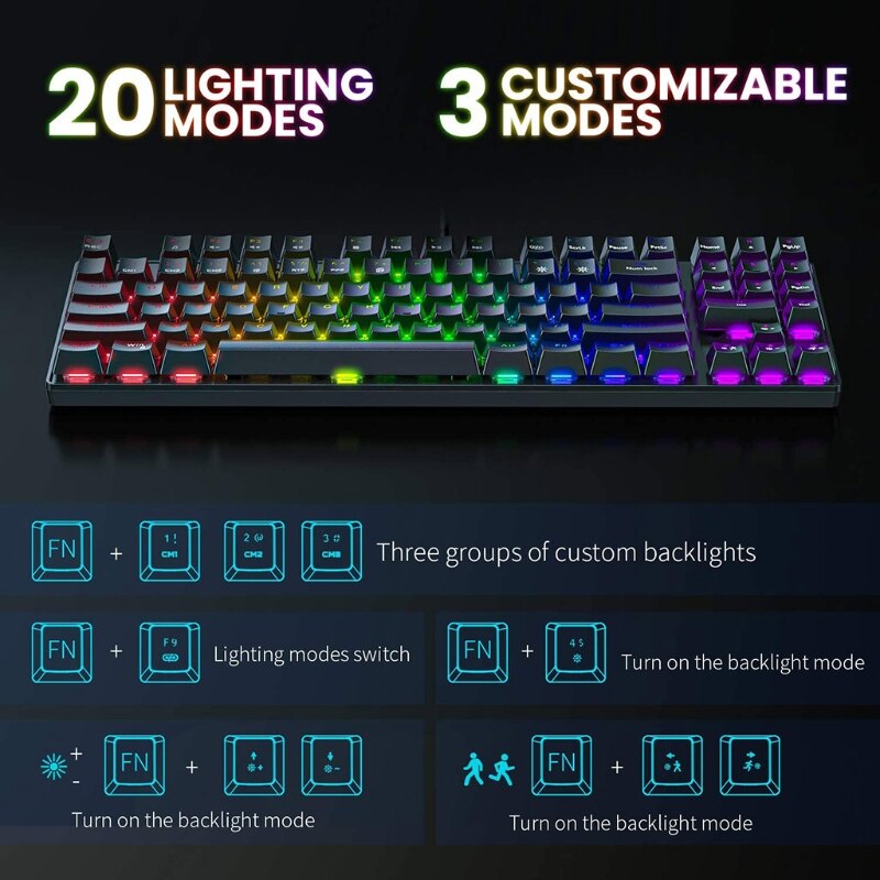 RGB Wired Gaming Keyboard and Mouse Combo RGB Backlit Gaming Keyboard Set