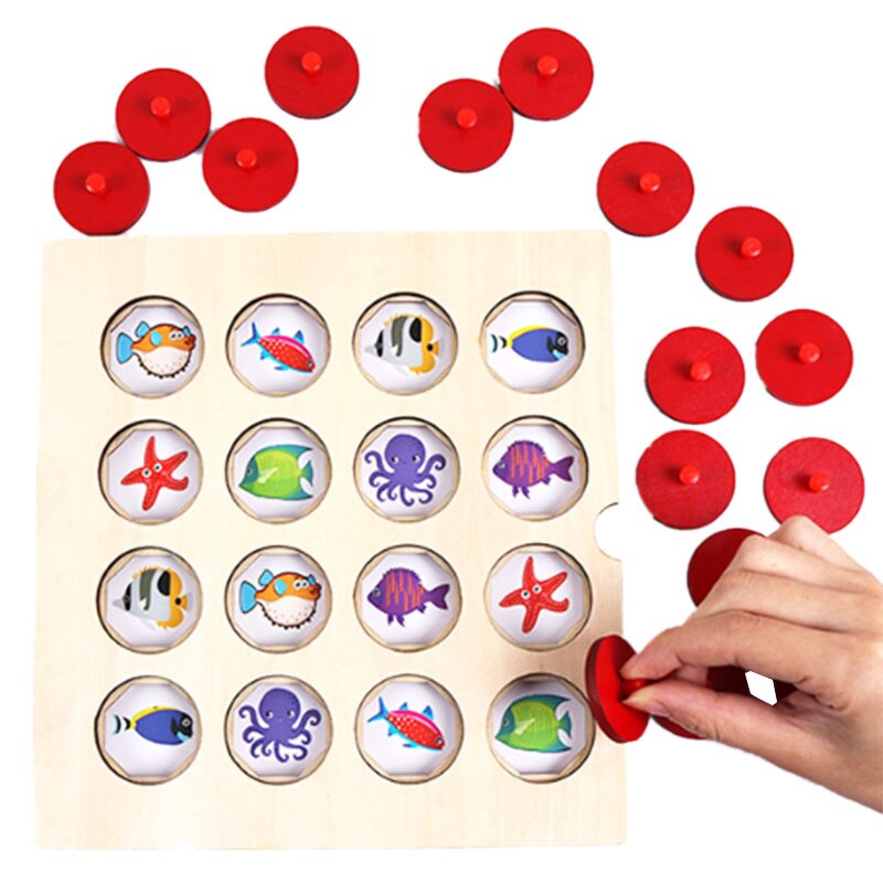 Børn træhukommelse skak tegneserie referencekort hukommelsestræning matchende spillegetøj til børn tidlig læring