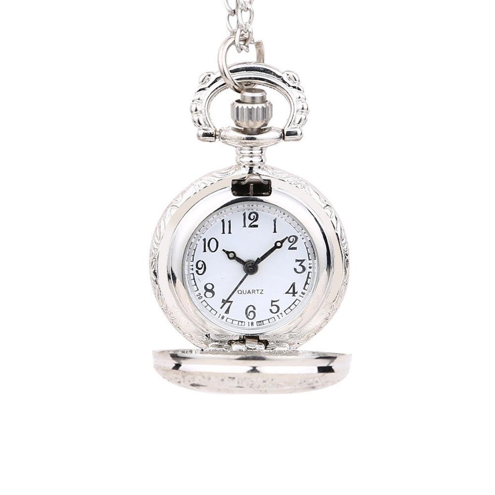 Klassieke Grote Twee Geconfronteerd Sliver Mode Zakhorloge Hof Stijl zakhorloge man vrouw ketting klok Paar oude man horloge