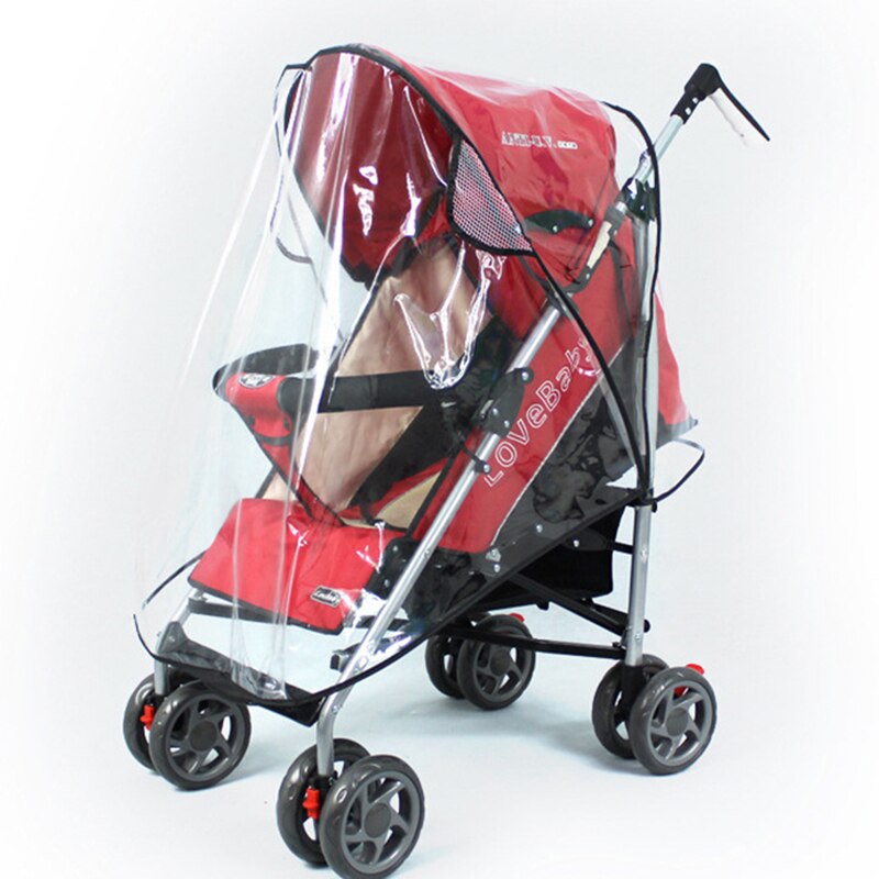 Stroller Accessories Waterproof Rain Cover Transparent Wind Dust Shield Zipper Open For Baby Strollers Pushchairs Raincoat