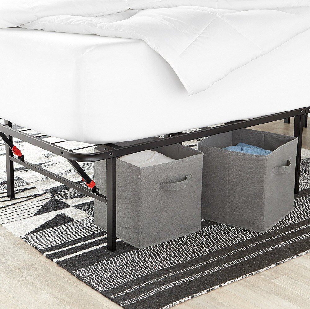 Foldable Fabric Storage box Cube Bins Cloth Organizer storage Baskets Folding Nursery Closet Drawer Features Dual Handles