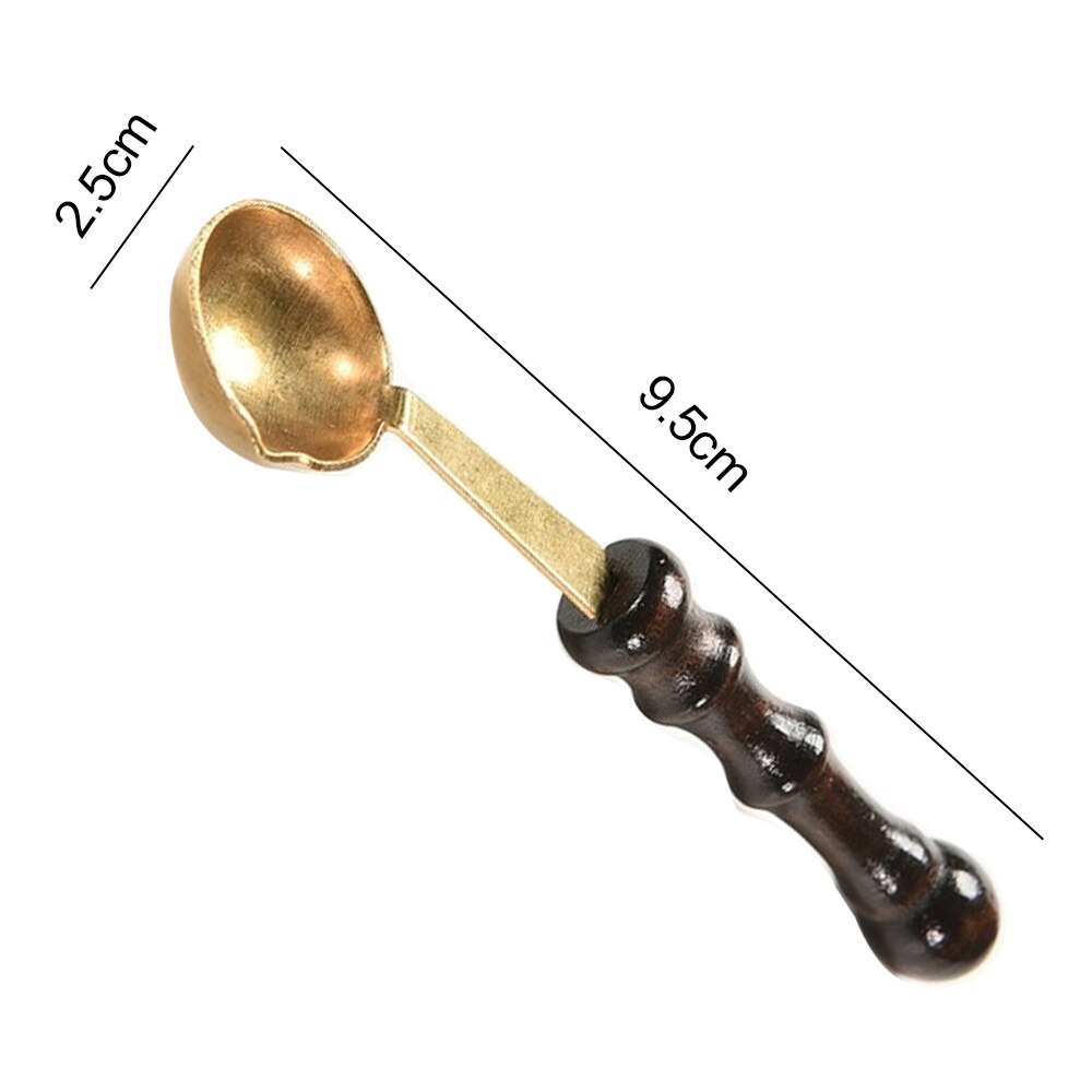 Anti Zegellak Lepel Houten Handvat Retro Wax Stempelen Lepels Uitnodigingskaarten Decoratieve Postzegels Craft: G