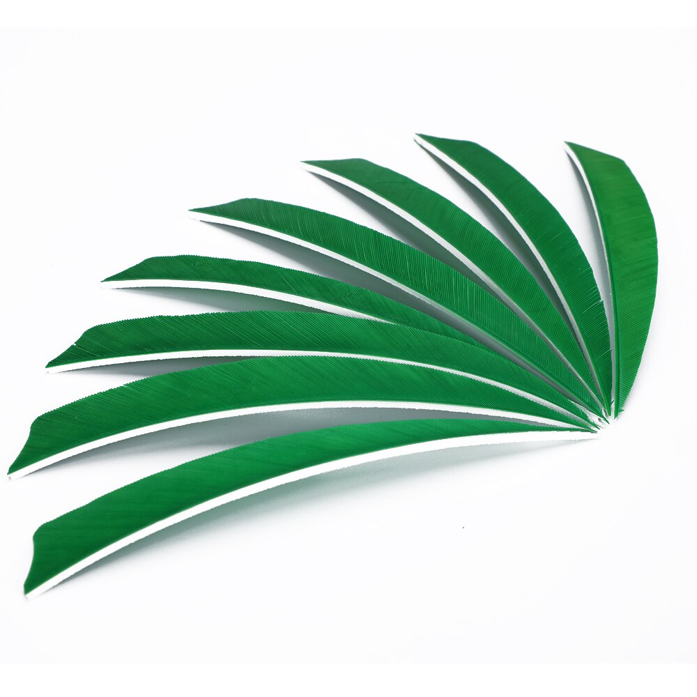 50 Pcs 5 "Schild Cut Befiederung Pfeil Federn Türkei Feder Bogenschießen Jagd Pfeil Zubehör: green