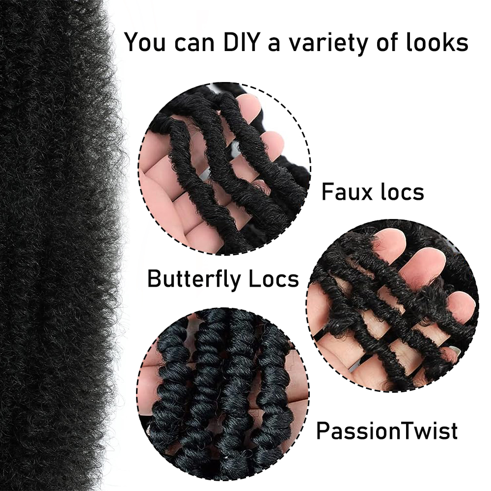 1/3/6 paquetes de cabello trenzado Afro elástico preseparado de 12 pulgadas pelo trenzado sintético Marley Twist para mujeres negras