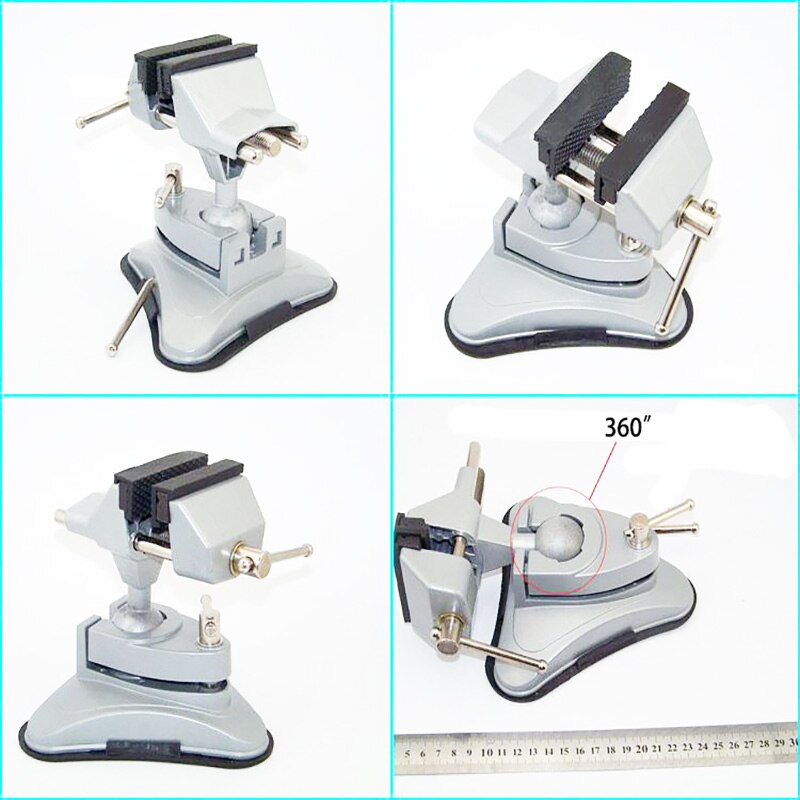 Bench Vise Universal Vacuum Suction Table Vise 360 Universal Adjustable Aluminium Alloy Bench Screw For Repair Tools