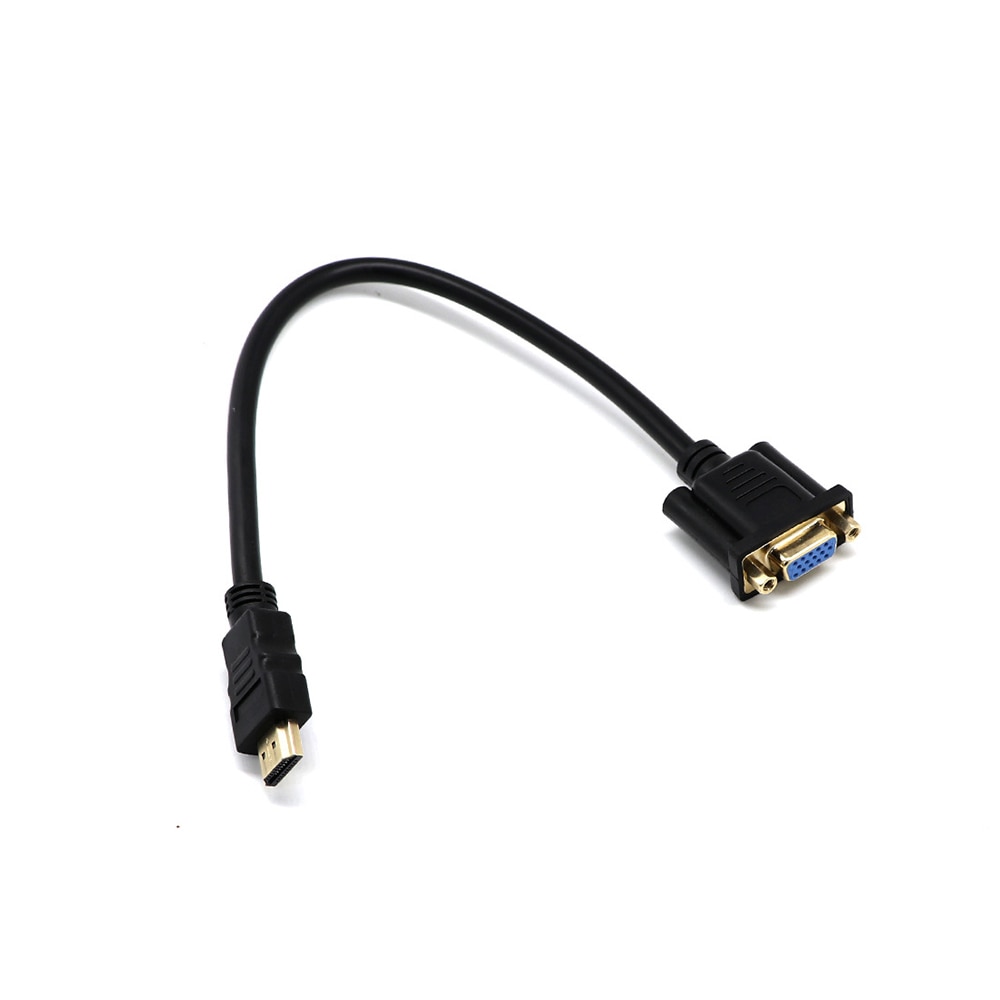 1Pc Male To VGA D-SUB 15 pins Female Video AV Adapter Extension Cable For Signal Transmission HDTV Set-top No Chip Inside