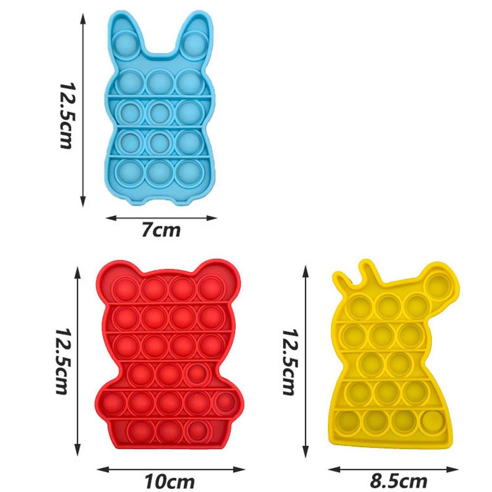 Tier Form Bunny Bär Ferkel Push Blase Silikon Sensorischen Spielzeug Dekompression Anti Stress Relief Popping Sound Zappeln Spielzeug