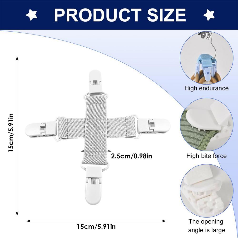Sheet Detangler Tool for Duvet Covers Household Washing Machine Anti Twist Washer Dryer Cleaning bed sheet detangler: WHITE