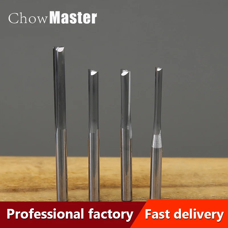 Hout Frees 1 st 3.175/4/6/8mm Schacht 2 Fluit Rechte Frees Carbide CNC Router Bit CNC Machine Router Bit Frees