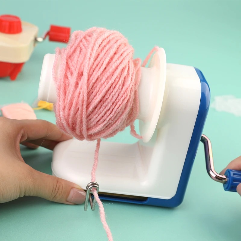 Manual Handheld Fiber Wool for DIY Sewing Making String Ball Hand Operated Yarn Winder Thread Skein Cable Winder Machine