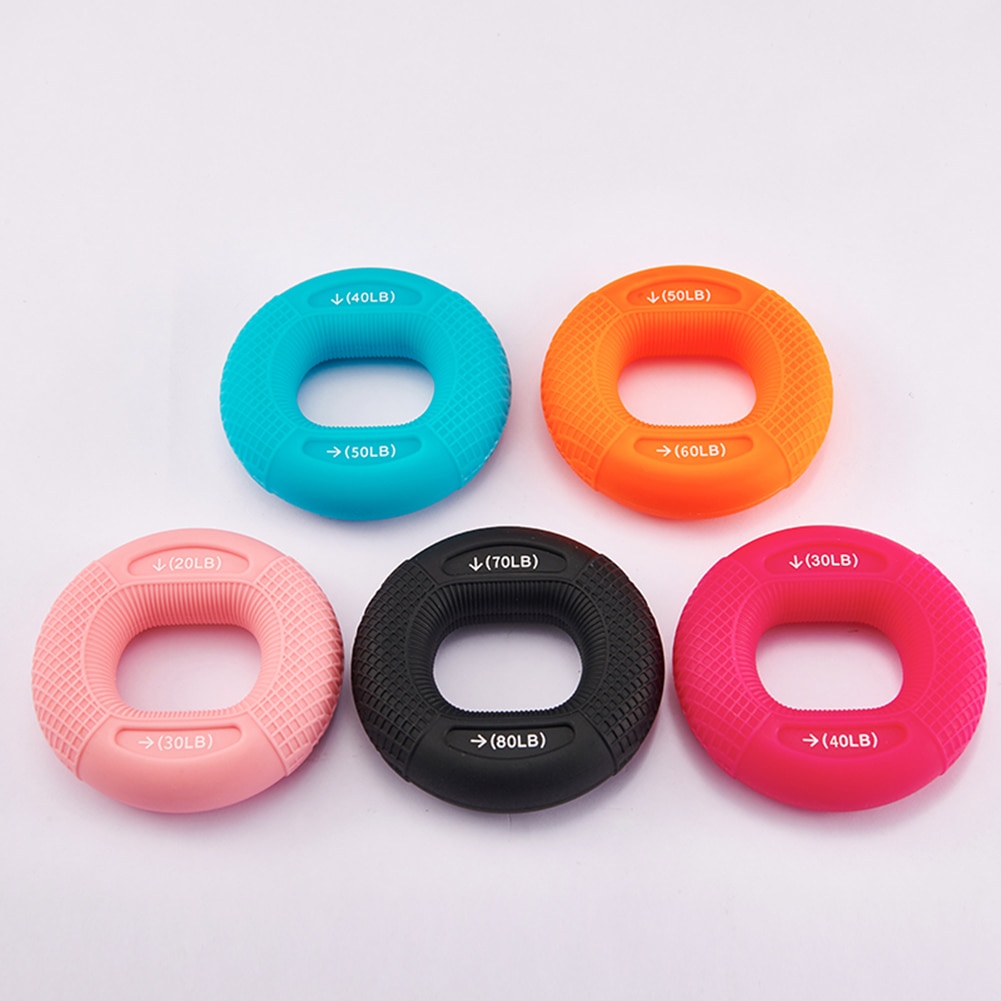Handgreep Strengthener Siliconen Grip Ring Grip Exerciser 2 Sterktes In Een Voor Arm Spier Training Revalidatie Fitness
